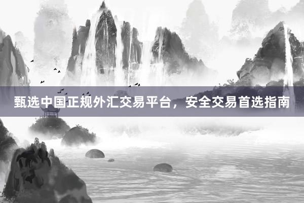 甄选中国正规外汇交易平台，安全交易首选指南