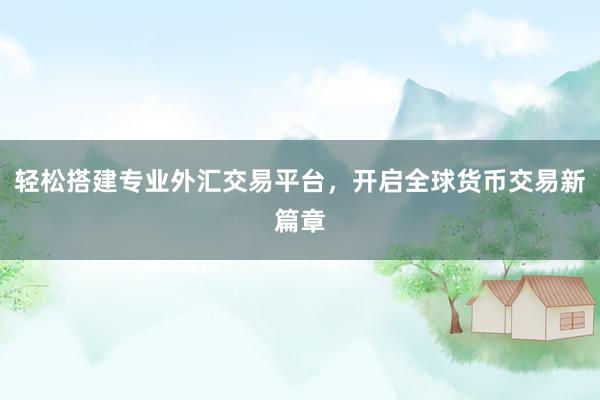 轻松搭建专业外汇交易平台，开启全球货币交易新篇章