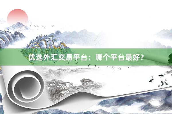 优选外汇交易平台：哪个平台最好？