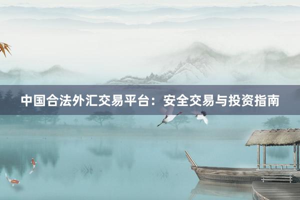 中国合法外汇交易平台：安全交易与投资指南